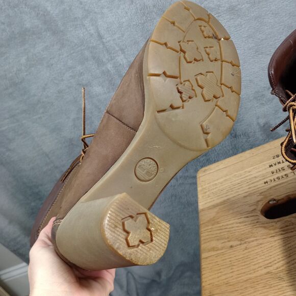 Timberland Women's Allington Lace-Up Ankle Booties Boots‎ 8  Brown - Picture 10 of 15